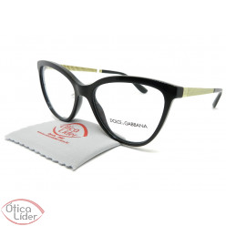 Dolce & Gabbana DG3315 501 55 Acetato Preto / Dourado