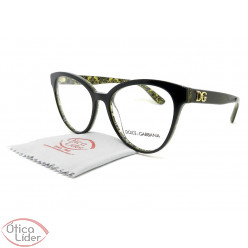 Dolce & Gabbana DG3320 3215 53 Acetato Preto / Glitter Dourado