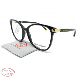 Dolce & Gabbana DG5035 501 55 Acetato Preto / Dourado