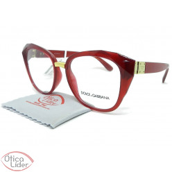 Dolce & Gabbana DG5041 1551 53 Acetato Vermelho Transparente / Dourado