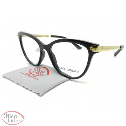 Dolce & Gabbana DG5042 501 52 Acetato Preto / Metal Dourado