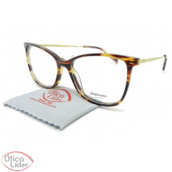 Armação Hickmann HI6113 e01 54 Acetato Marrom Mesclado / Dourado