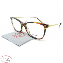 Armação Hickmann HI6116 e01 53 Acetato Marrom Mesclado / Dourado