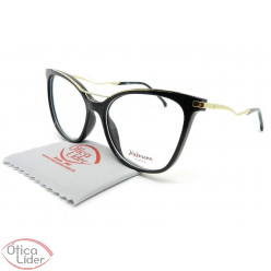 Armação Hickmann HI6128l a01 55 Acetato Preto / Dourado