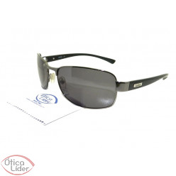 Óculos London LO 102 63 Metal Chumbo / Acetato Preto