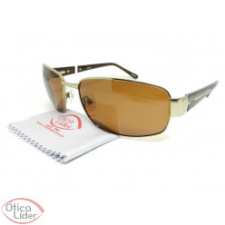 Óculos London LO 612 col.ts 63 Metal Dourado / Acetato Marrom