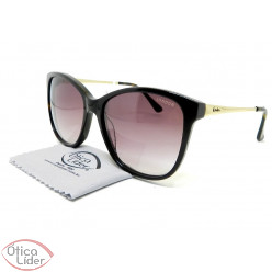 Óculos London LO L630 col.b 57 Acetato Preto / Metal Dourado