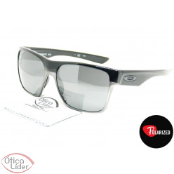 Oakley OO9350 01 59 Twoface XL Acetato Preto / Metal Prata Polarizado