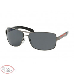 Prada PS 54is 5av 5z1 65 Linea Rossa Polarizado Metal Chumbo / Preto