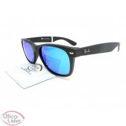 Ray-Ban RB2132ll 622/17 55 New Wayfarer Preto Espelhado Azul