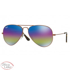 Ray-Ban RB3025 9019c2 58 Aviador Bronze Espelhado Degradê