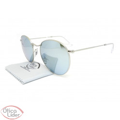 Ray-Ban RB3447l 019/30 53 Round Metal Prata Espelhado