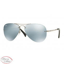 Ray-Ban RB 3449 003/30 59 Aviador Metal Prata Espelhado