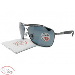 Ray-Ban RB3531l 041/81 64 Metal Chumbo / Acetato Preto Polarizado