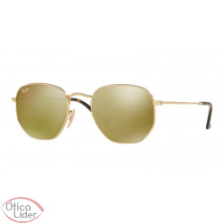 Ray-Ban RB3548n 001/93 54 Hexagonal Espelhado Dourado