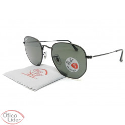 Ray-Ban Hexagonal RB3548nl 002/58 54 Metal Preto Polarizado