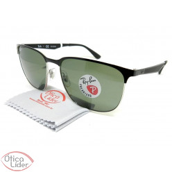 Ray-Ban RB3569 9004/9a 59 Metal Preto / Prata Polarizado