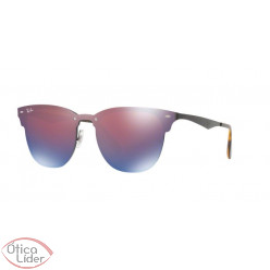 Ray-Ban RB 3576n 153/7v 41 Blaze Metal Preto Lente Violeta / Azul