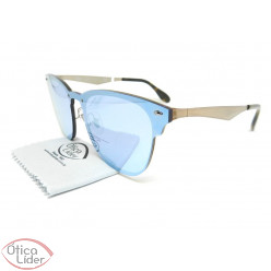 RAY-BAN BLAZE RB3576n 9039/1U 47 Metal Bronze Lente Prata Espelhado