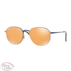 Ray-Ban RB 3579n 9038/7j 58 Blaze Metal Azul Espelhado Dourado