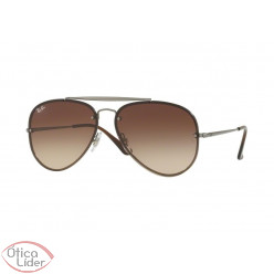 Ray-Ban RB 3584n 004/13 61 Blaze Aviador Metal Chumbo