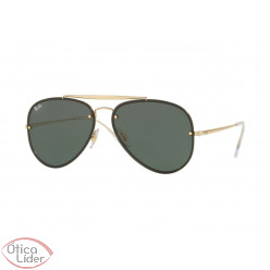 Ray-Ban RB 3584n 905071 61 Blaze Aviador Metal Preto / Dourado