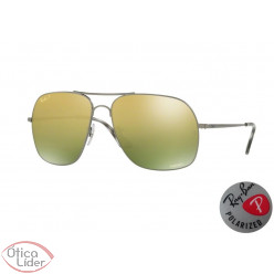 Ray-Ban RB3587ch 029/60 61 Chromance Metal Prata Polarizado