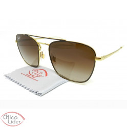 Óculos de Sol Ray-Ban RB3588 9055/13 55 Metal Marrom / Dourado