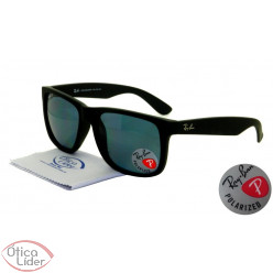 RAY-BAN JUSTIN RB4165L 622/2V 55 Acetato Preto Polarizado