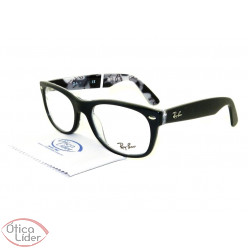 Ray-Ban RX5184 5405 52 Wayfarer Acetato Preto Fosco