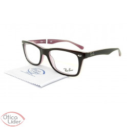 Ray-Ban RX5228 2126 50 Acetato Marrom / Lilás