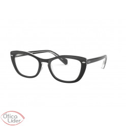 Ray-Ban RX5366 2034 54 Acetato Preto / Cristal