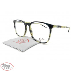 Ray-Ban RX5387 5872 54 Acetato Mesclado Bege / Marrom