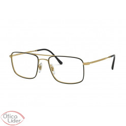 Ray-Ban RX6434 2946 55 Metal Dourado / Preto