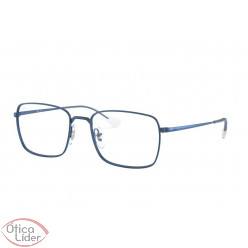 Ray-Ban RX6437 3037 53 Quadrado Metal Azul