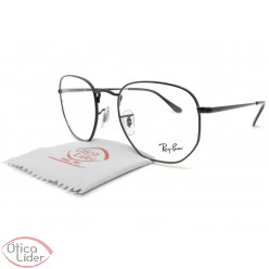 Ray-Ban RX6448 2509 54 Hexagonal Metal Preto