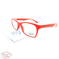 Ray-Ban RX7033l 5476 52 Acetato Vermelho