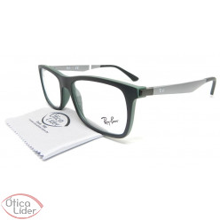 Ray-Ban RX7062 5197 55 Acetato Preto / Verde