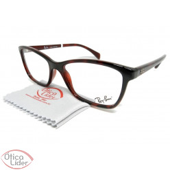 Ray-Ban RX7108l 5695 53 Acetato Bordô Mesclado