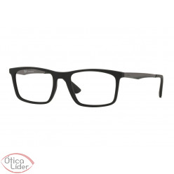 Ray-Ban RX7134l 5826 53 Acetato Preto / Metal Grafite