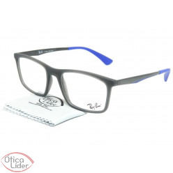 Ray-Ban RX7134l 8034 53 Acetato / Metal Cinza / Acetato Azul