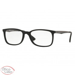 Ray-Ban RX7154l 5826 54 Acetato Preto / Metal Grafite