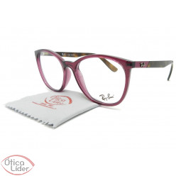 Ray-Ban RX7161l 5891 52 Acetato Roxo / Havana Transparente