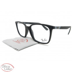 Ray-Ban RX7167l 5196 53 Acetato Preto fosco