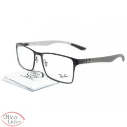 Ray-Ban RX8415 2503 55 Metal Preto / Fibra de Carbono Cinza