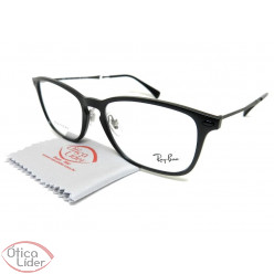 Ray-Ban RX8953 8025 56 Acetato Preto / Graphene Chumbo