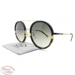 Carolina Herrera SHE121 col.0302 52 Acetato Preto / Metal Dourado