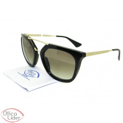 Prada SPR 13q 1ab 0a7 54 Acetato Preto / Metal Dourado