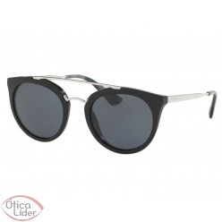 Prada Cinema SPR23s 1ab 1a1 52 Acetato Preto / Metal Prata