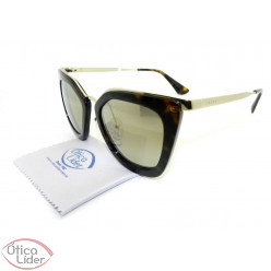 Prada SPR53s 2au 6o0 52 Cinema Evolution Acetato Demi / Metal Dourado